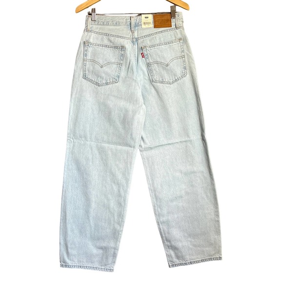 Levi's Premium Denim Baggy Dad Jeans Light Sugar Size 27 X 30 Light Indigo - Picture 3 of 11